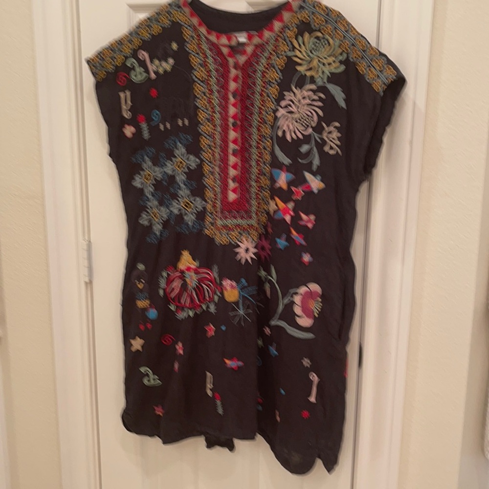Size large Johnny Was black dress.